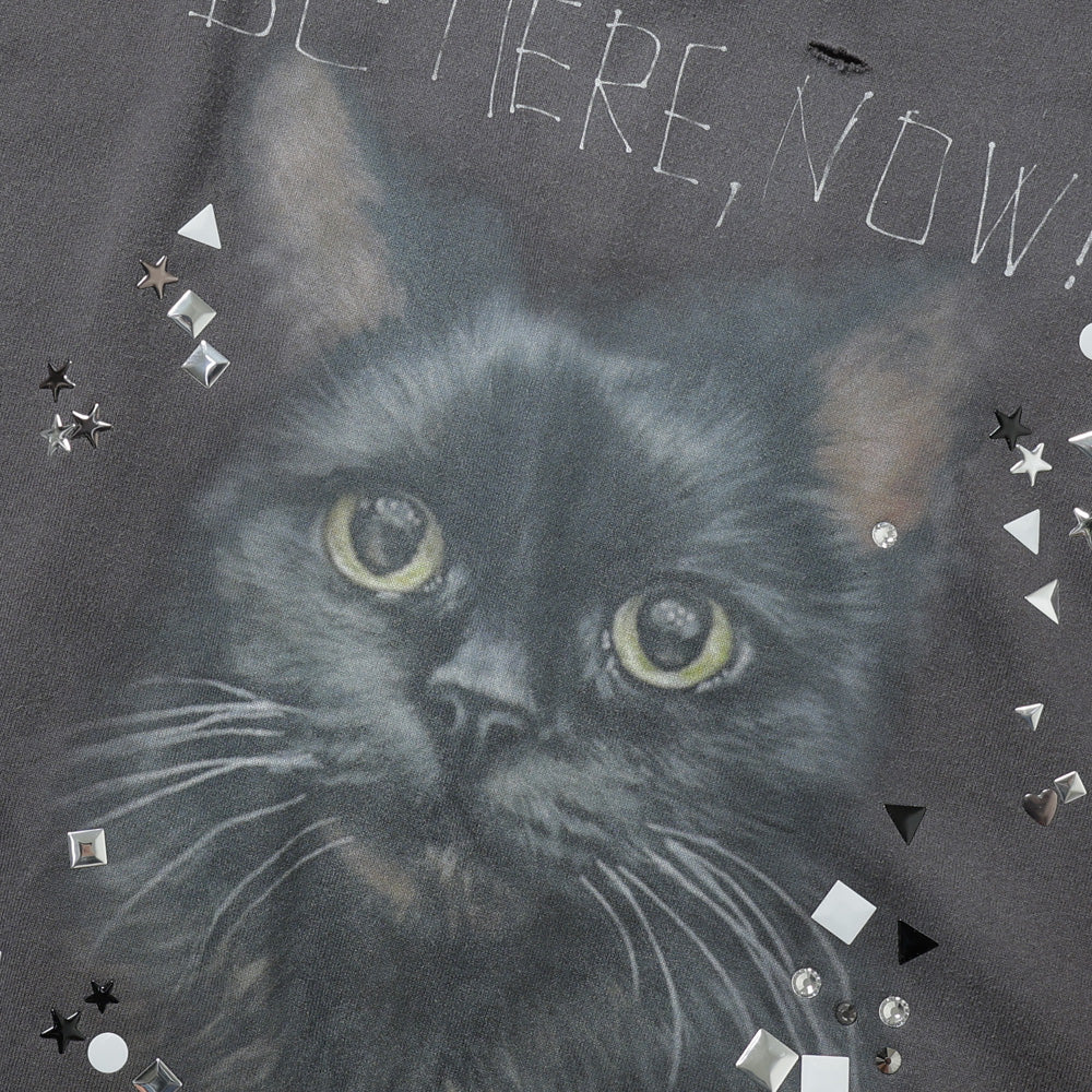 EMBELLISHED DISTRESSED TEE