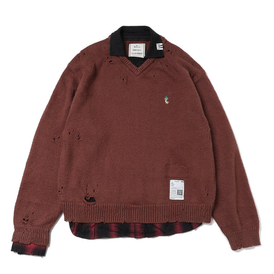 TRIPLE LAYERED COLLARED PULLOVER