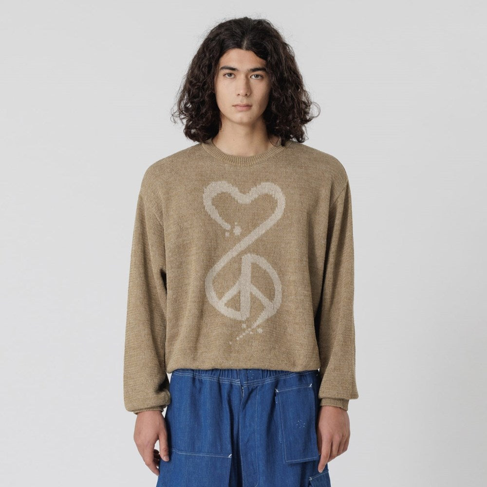 CALLIGRAPHIC LOVE & PEACE KNIT