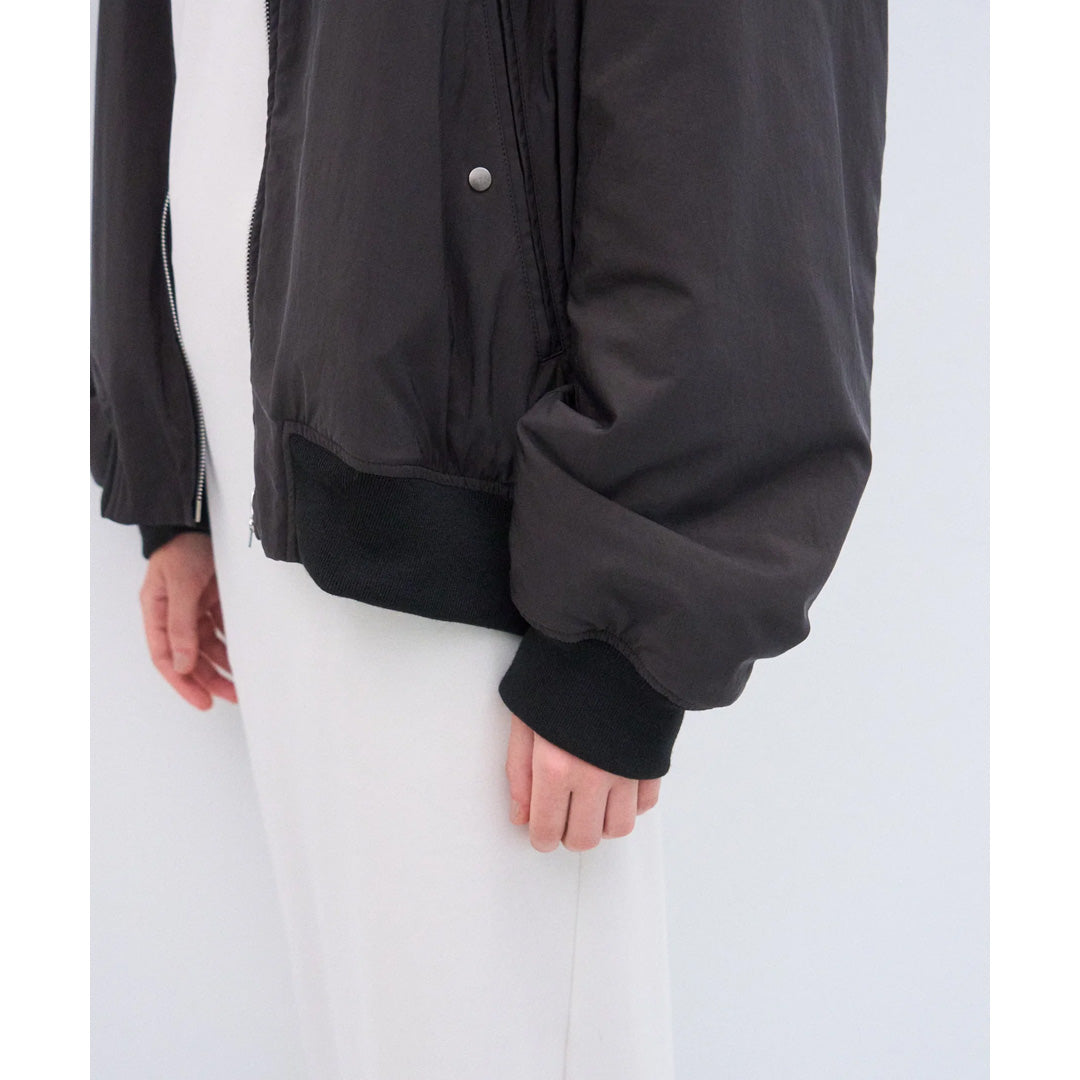 FIBRIL NYLON SATIN FLIGHT JACKET