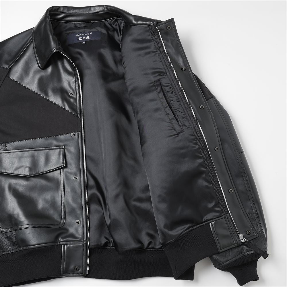 BLACK COMME des GARCONS フェイクレザージャケット M 楽天市場】ブラックコムデギャルソン BLACK COMME des GARCONS