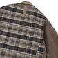 Cotton-ester flocked denim x cotton check flannel Filson double name J016