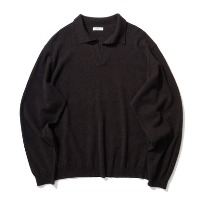 SUPER LIGHT WOOL SLIPPER POLO SWEATER