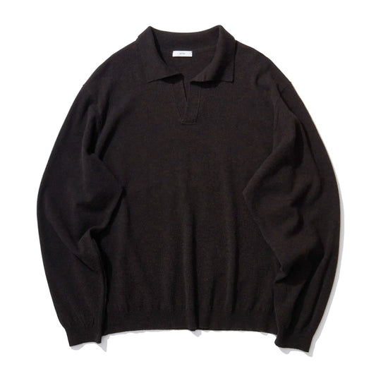 SUPER LIGHT WOOL SLIPPER POLO SWEATER