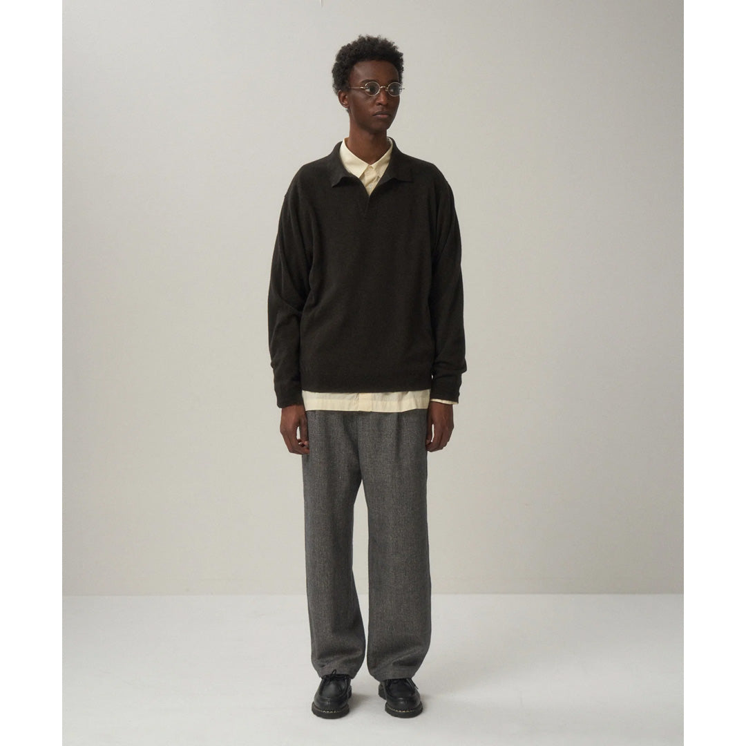 SUPER LIGHT WOOL SLIPPER POLO SWEATER