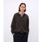 COTTON YAK KNIT POLO CARDIGAN