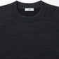 WOOL COTTON TERRY CREW-NECK SWEATER