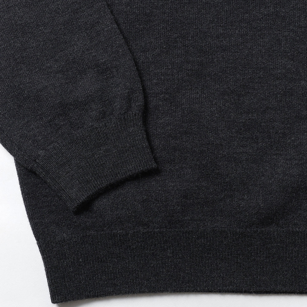 WOOL COTTON TERRY CREW-NECK SWEATER