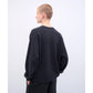 WOOL COTTON TERRY CREW-NECK SWEATER