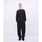 WOOL COTTON TERRY CREW-NECK SWEATER