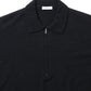 WOOL MINI BOUCLE ZIP UP POLO SWEATER