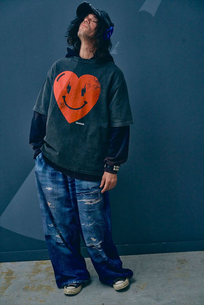 DENIM PRINT WIDE PT