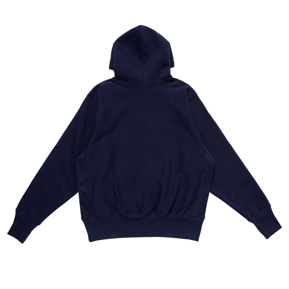 SIGNATURE SNAP FLEECE HOODIE(NAVY)