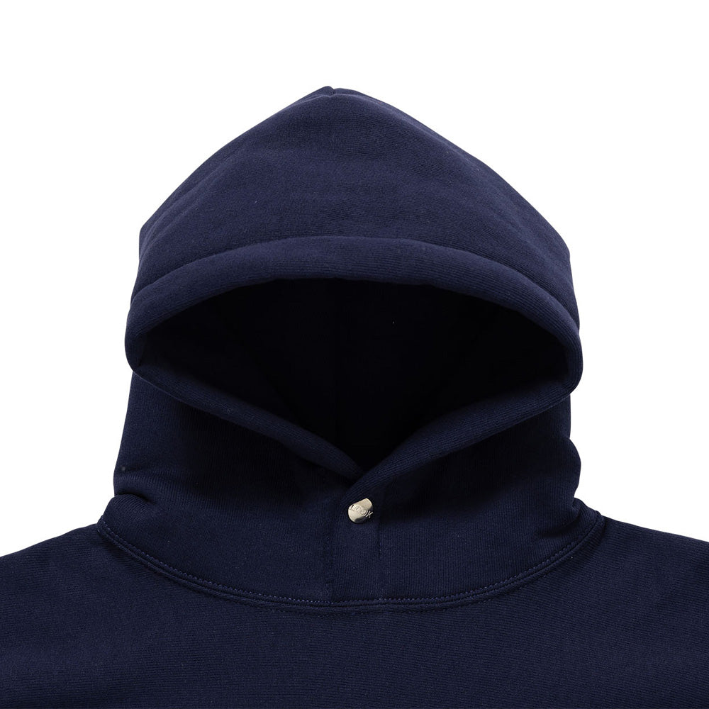 SIGNATURE SNAP FLEECE HOODIE(NAVY)