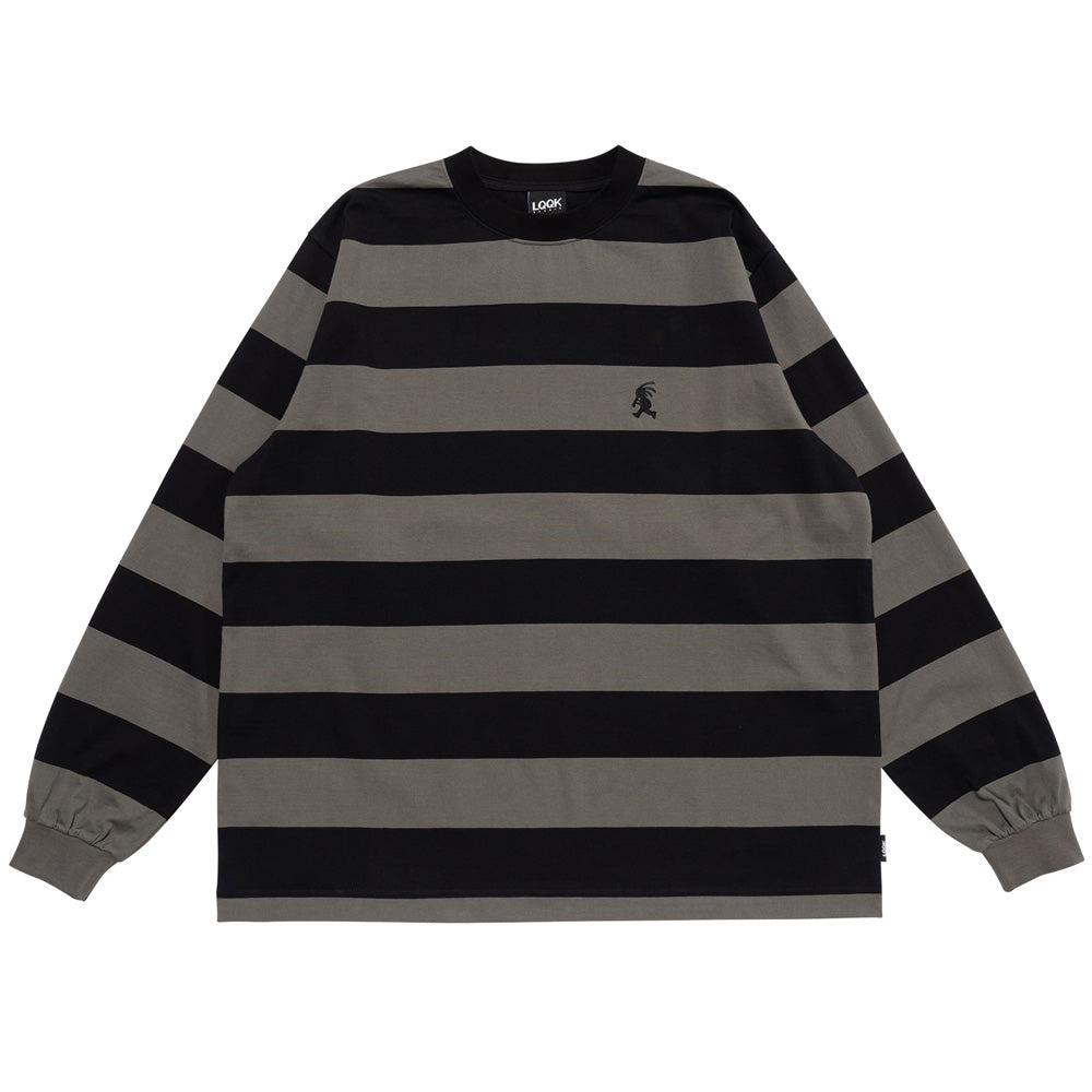 LQQK STUDIO L/S RUGBY BORDER POCKET TEE LQQK STUDIO / RUGBY SHIRT