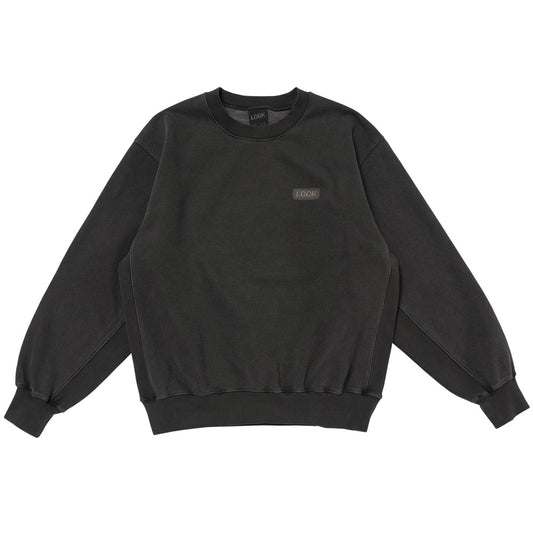 WASHED FLEECE CREW NECK