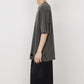 CREW NECK DAMADED TEE ORGANIC COTTON