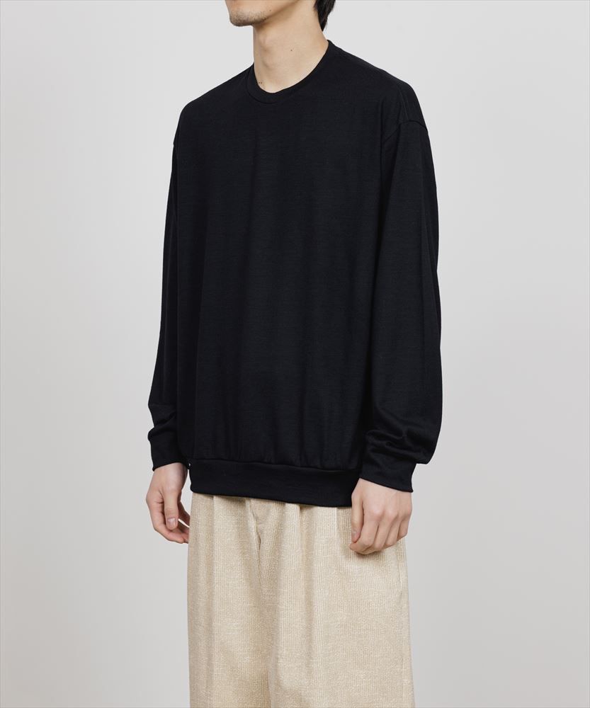 CREW NECK WOOL SINGLE JERSEY WASHABLE