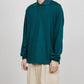 TWO BUTTON POLO L/S TEE WOOL SINGLE JERSEY WASHABLE