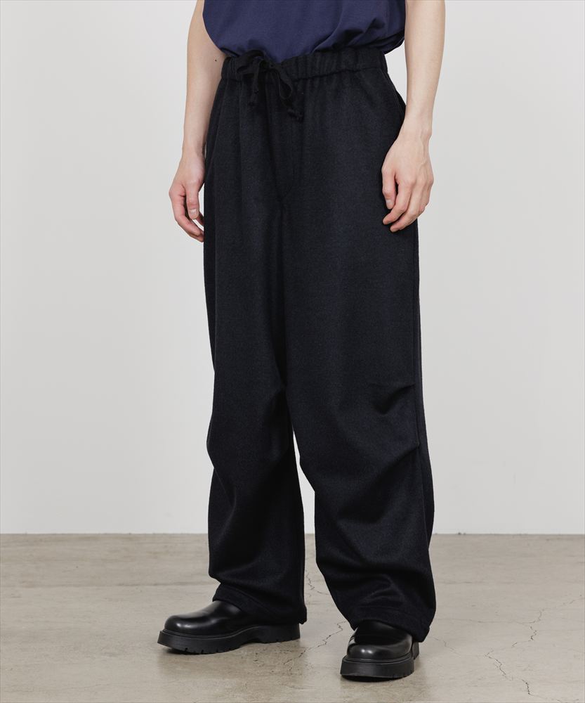 KNEE TUCK PANTS WOOL SILK BEAVER