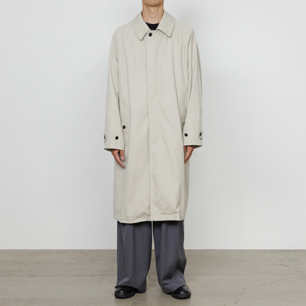RAGLAN SLEEVE COAT ORGANIC COTTON GABARDINE
