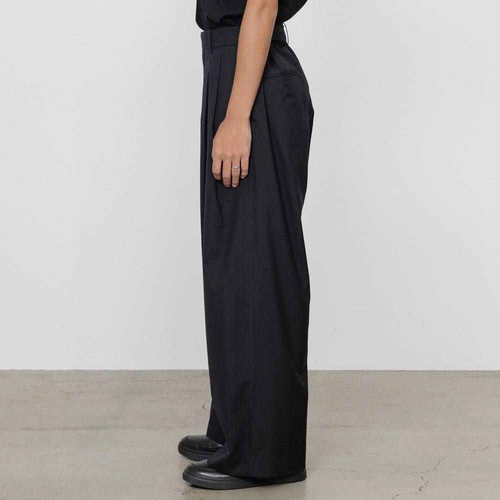 marka - EASY WIDE PANTS SUPER120s WOOL WASHER TROPICAL (M26A