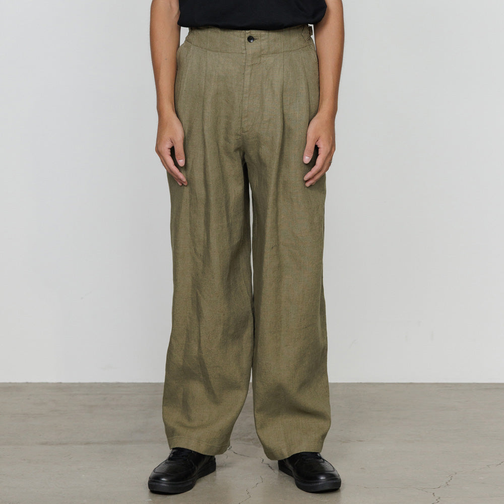 marka(マーカ) - TWO TUCK MILITARY TROUSERS LINEN CANVAS (M26A