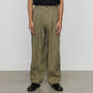 TWO TUCK MILITARY TROUSERS LINEN CANVAS