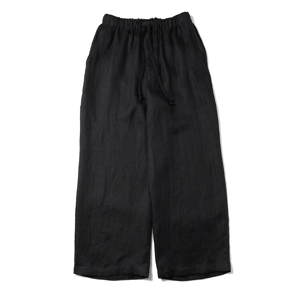 WIDE CYLINDER FIT EASY PANTS LINEN GAUZE DOUBLE CLOTH