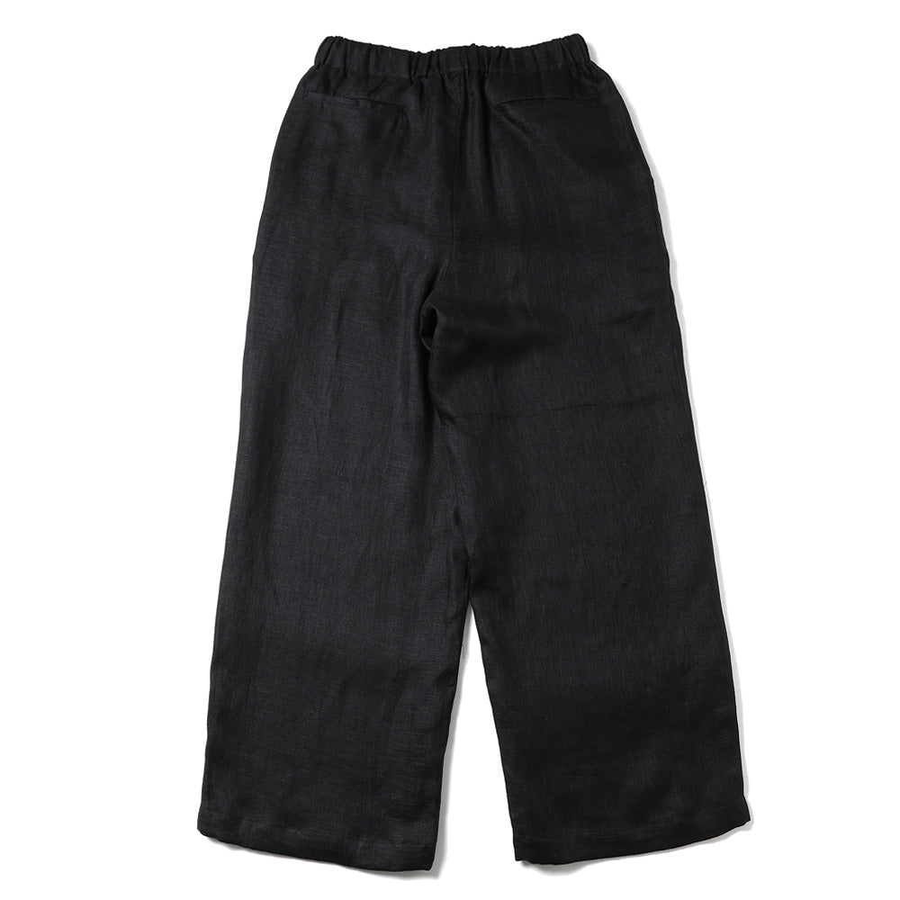 WIDE CYLINDER FIT EASY PANTS LINEN GAUZE DOUBLE CLOTH