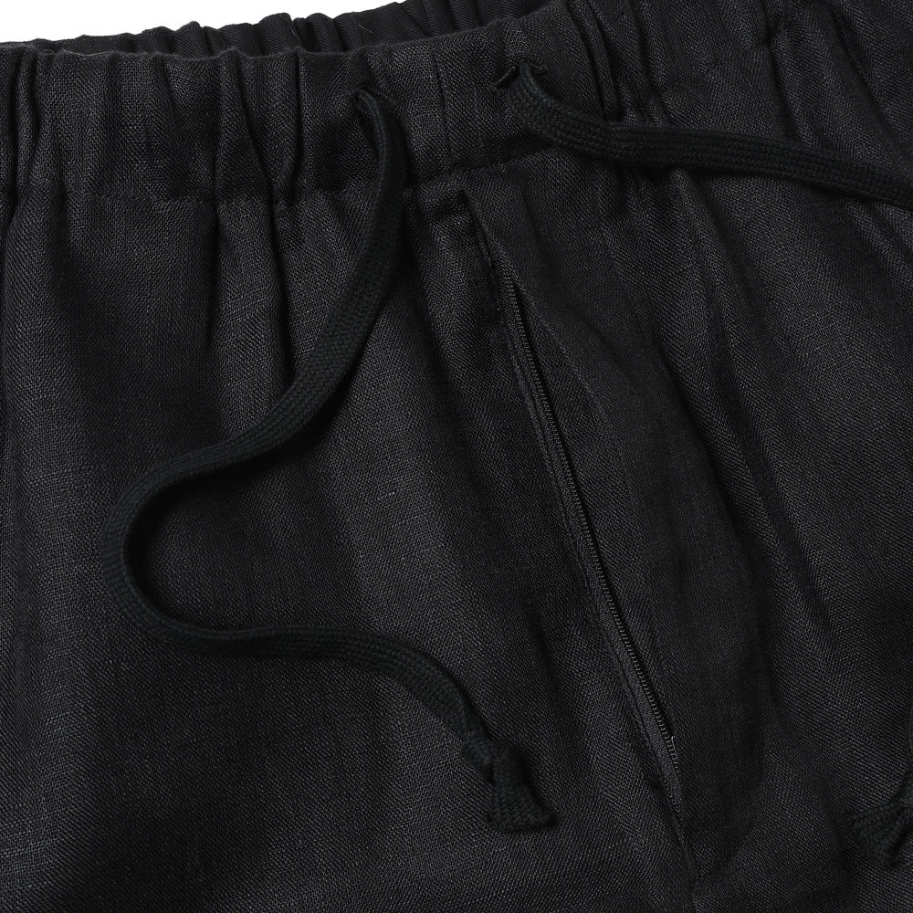 WIDE CYLINDER FIT EASY PANTS LINEN GAUZE DOUBLE CLOTH