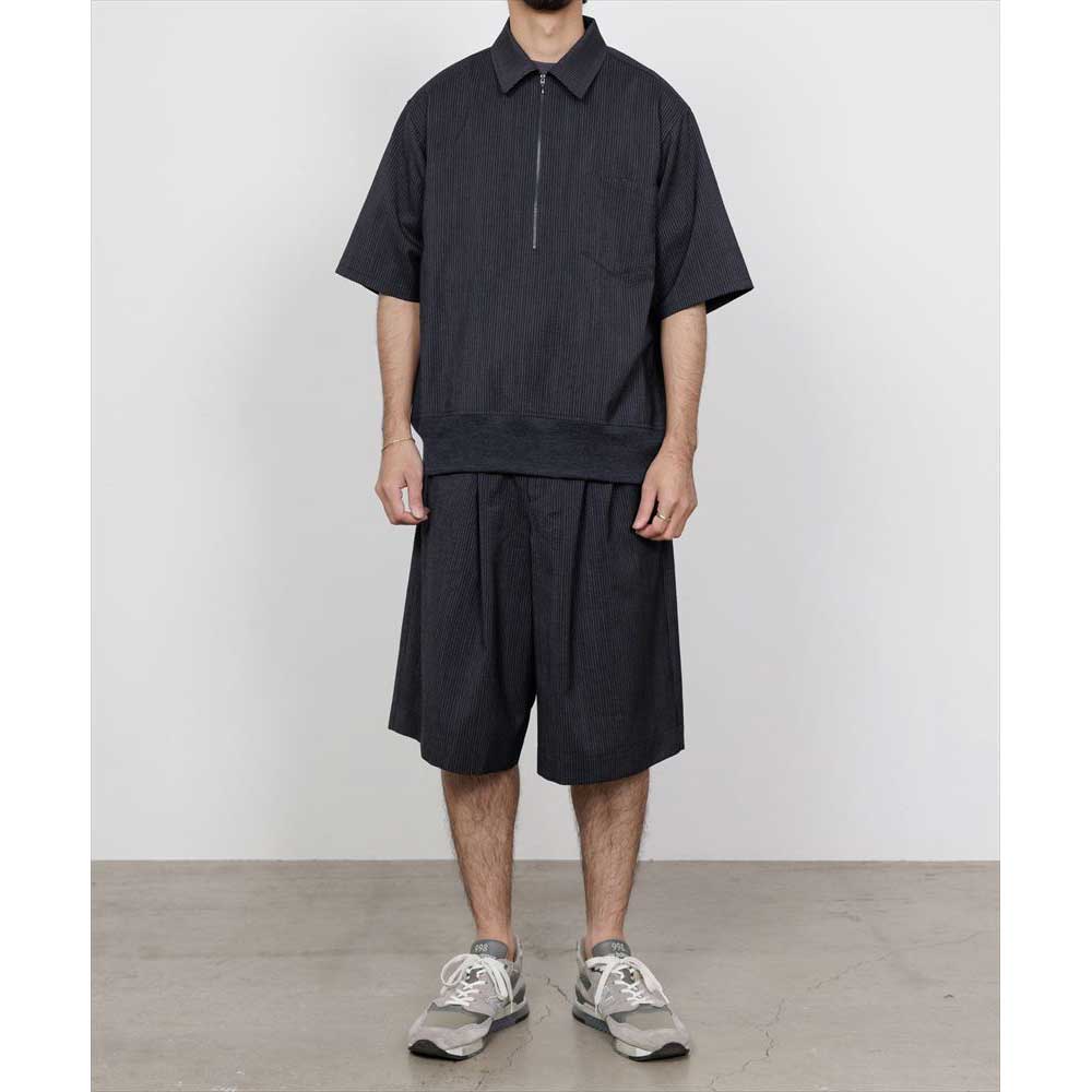 DOUBLE TUCK SHORTS WOOL SEERSUCKER