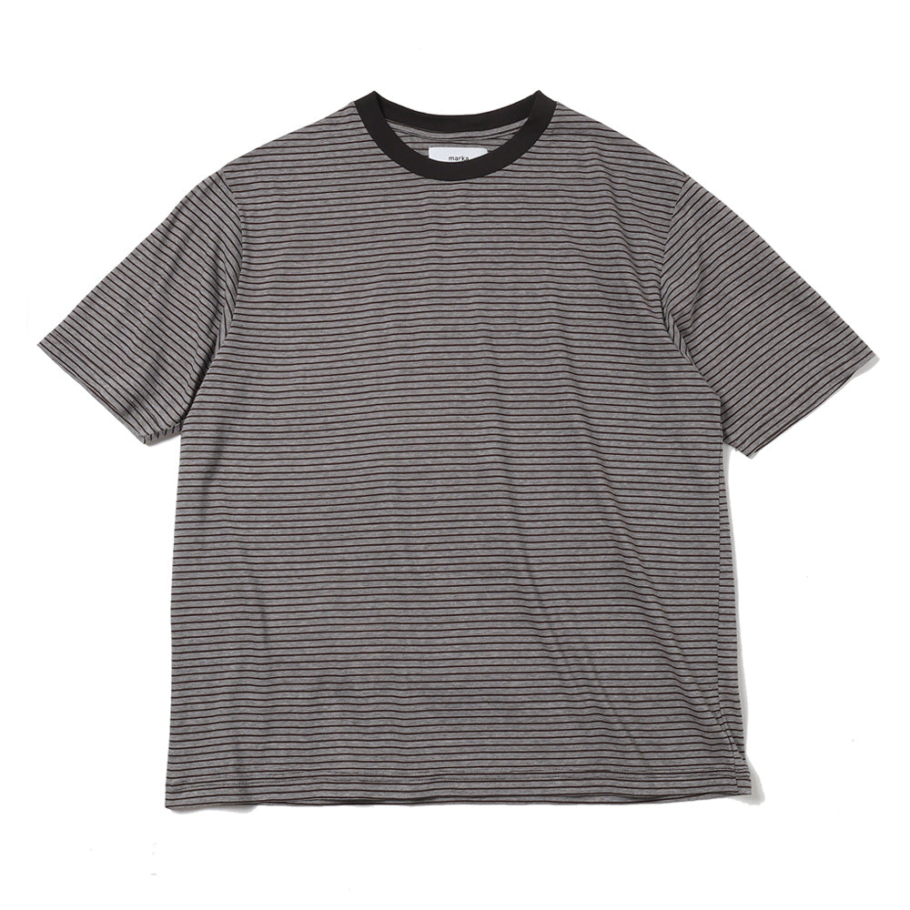 CREW NECK TEE ORGANIC COTTON HIGH TWIST BORDER