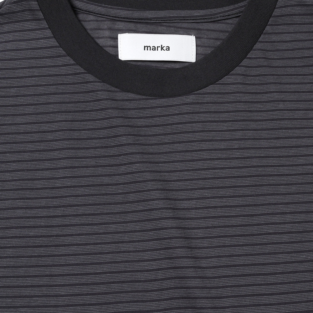 CREW NECK TEE ORGANIC COTTON HIGH TWIST BORDER