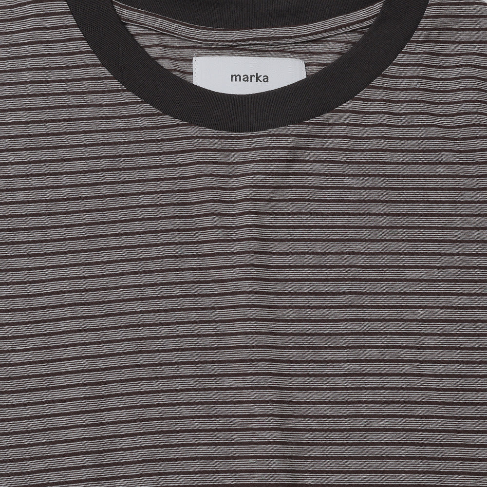 CREW NECK TEE ORGANIC COTTON HIGH TWIST BORDER