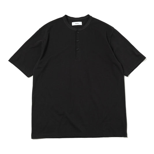 HENLEY NECK TEE ORGANIC COTTON OPEN END YARN