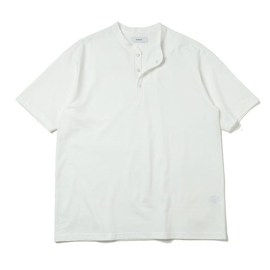 HENLEY NECK TEE ORGANIC COTTON OPEN END YARN
