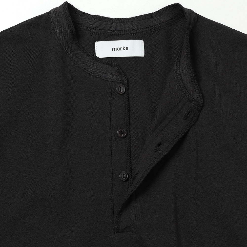 HENLEY NECK TEE ORGANIC COTTON OPEN END YARN