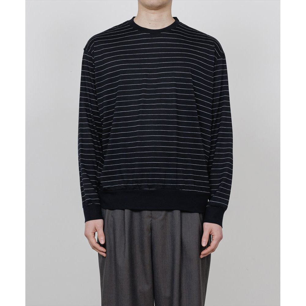 CREW NECK L/S TEE SUPER120s WASHABLE WOOL JERSEY