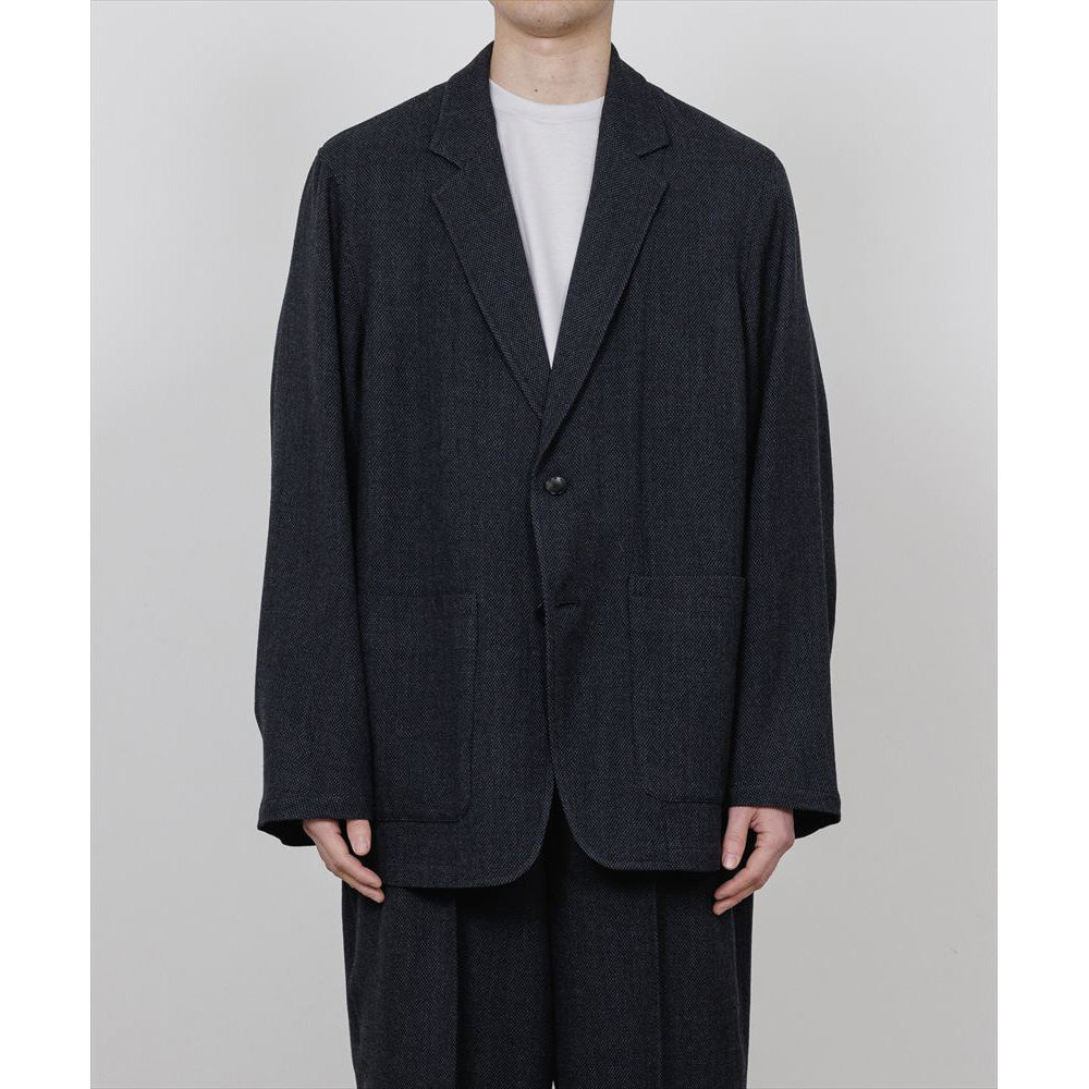 STROLL AROUND JACKET TUMBLED WOOL SERGE