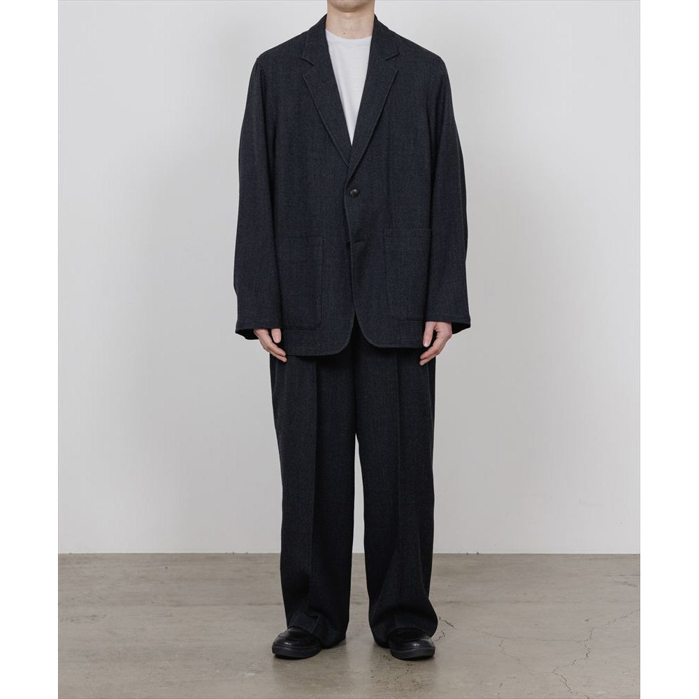 STROLL AROUND JACKET TUMBLED WOOL SERGE