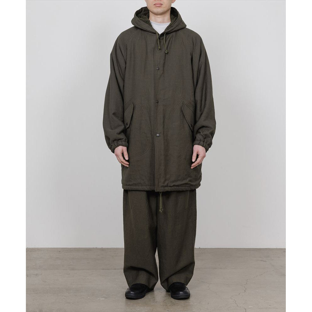 MILITARY PARKA WOOL LINEN MOLESKIN