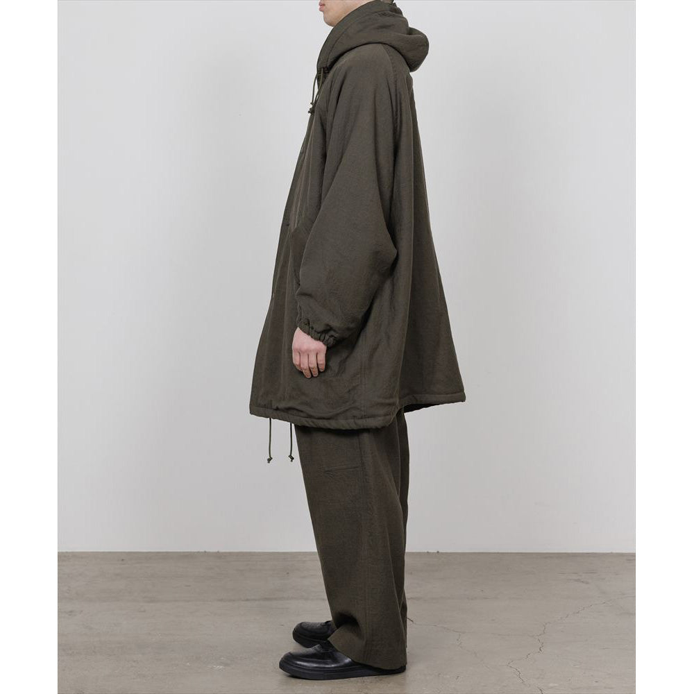 MILITARY PARKA WOOL LINEN MOLESKIN