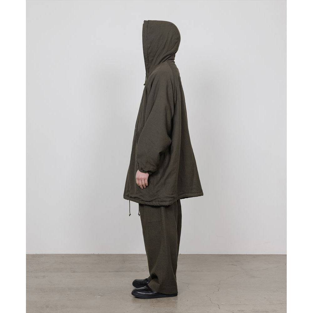 MILITARY PARKA WOOL LINEN MOLESKIN