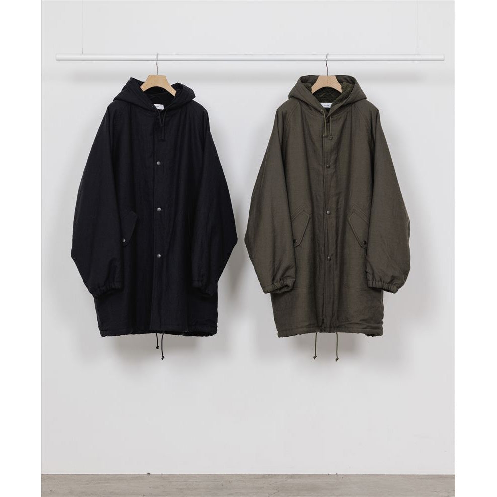 MILITARY PARKA WOOL LINEN MOLESKIN