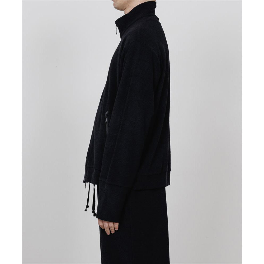TRACK JACKET SUPER140s WASHABLE WOOL PILE KNIT