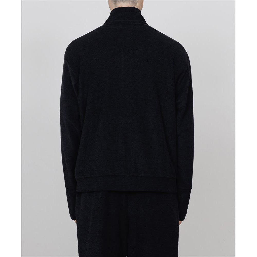 TRACK JACKET SUPER140s WASHABLE WOOL PILE KNIT