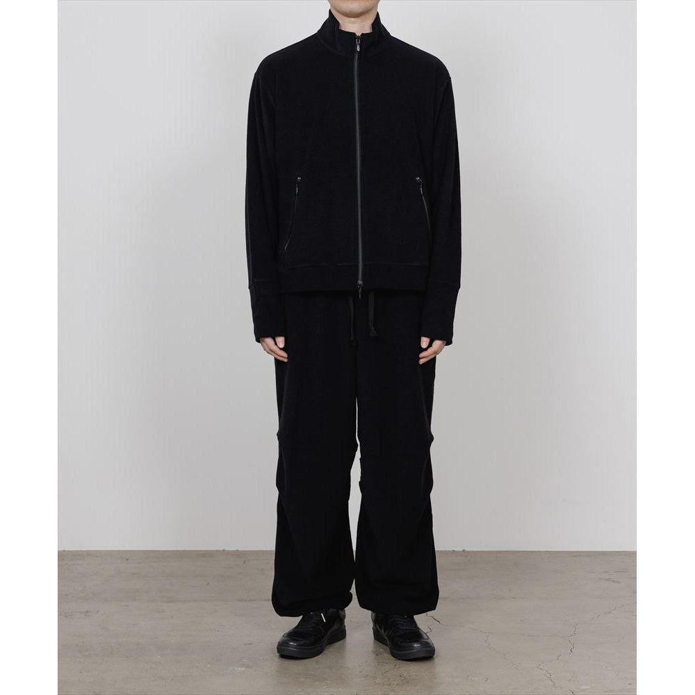 TRACK JACKET SUPER140s WASHABLE WOOL PILE KNIT