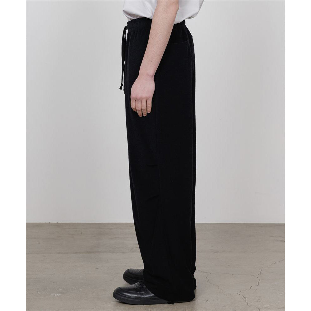 TUCKED KNEE TRAINING PANTS SUPER140s WASHABLE WOOL PILE KNIT
