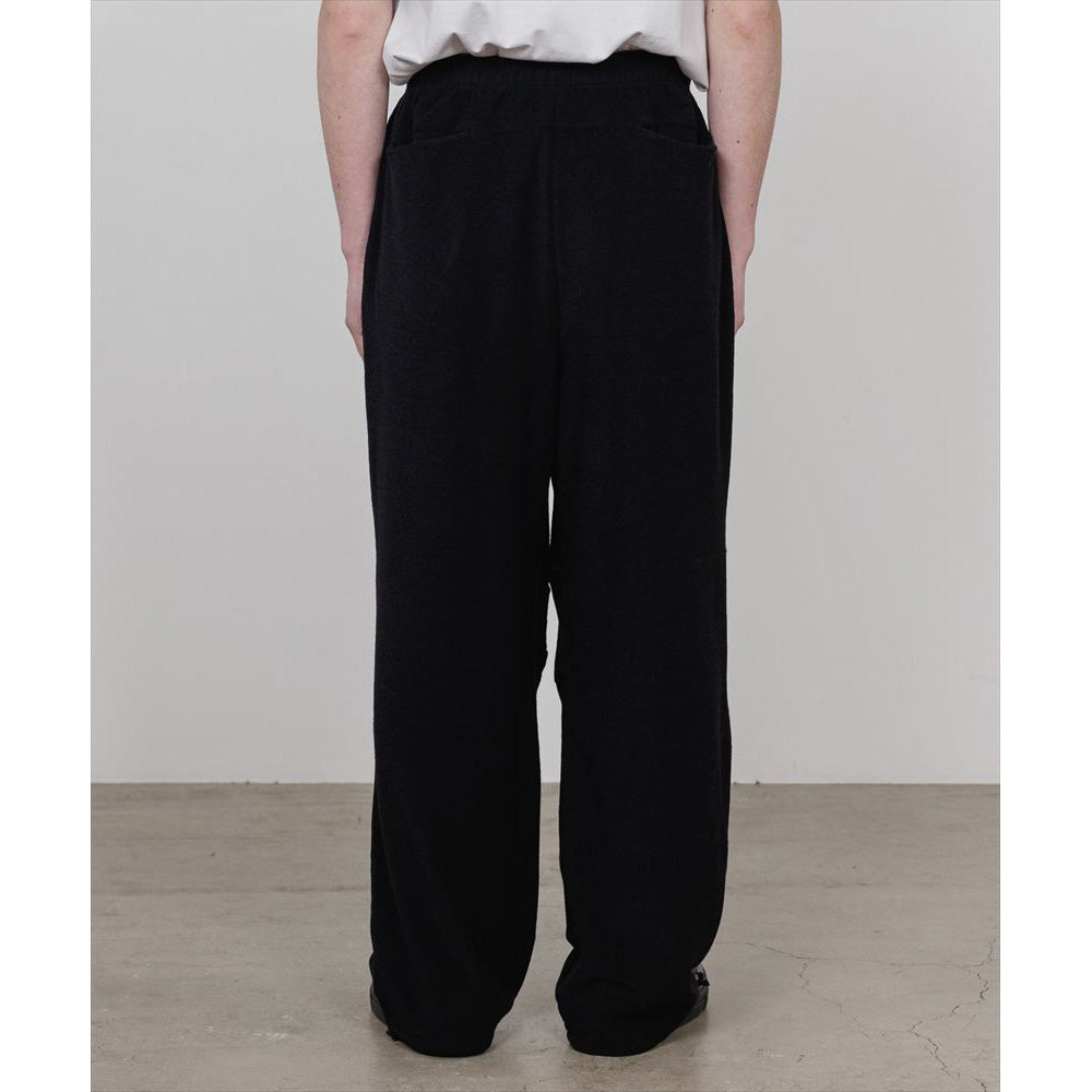 TUCKED KNEE TRAINING PANTS SUPER140s WASHABLE WOOL PILE KNIT